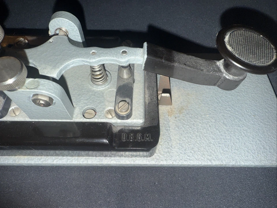 German Junker telegraph morse hand key D.B.G.M. Honnef Rh Good Shape Works - Image 4 of 4