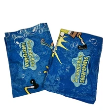 VTG Nickelodeon SpongeBob SquarePants Squidward Jell Fishing Pillowcase Lot Of 2