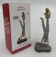 2015 Hallmark  Star Wars Yoda There Is No Try Ornament Magic Sound NEW-622-49