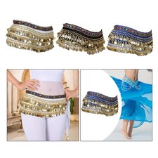 Belly Dance Hip Schal Pailletten Rock Kleidung funkelndes Kleid Hip Belt