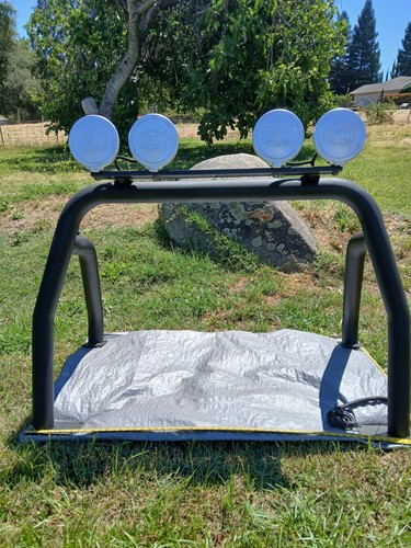 Truck Bed Roll Bar With Four Hella Flood Lights. For Small Trucks.