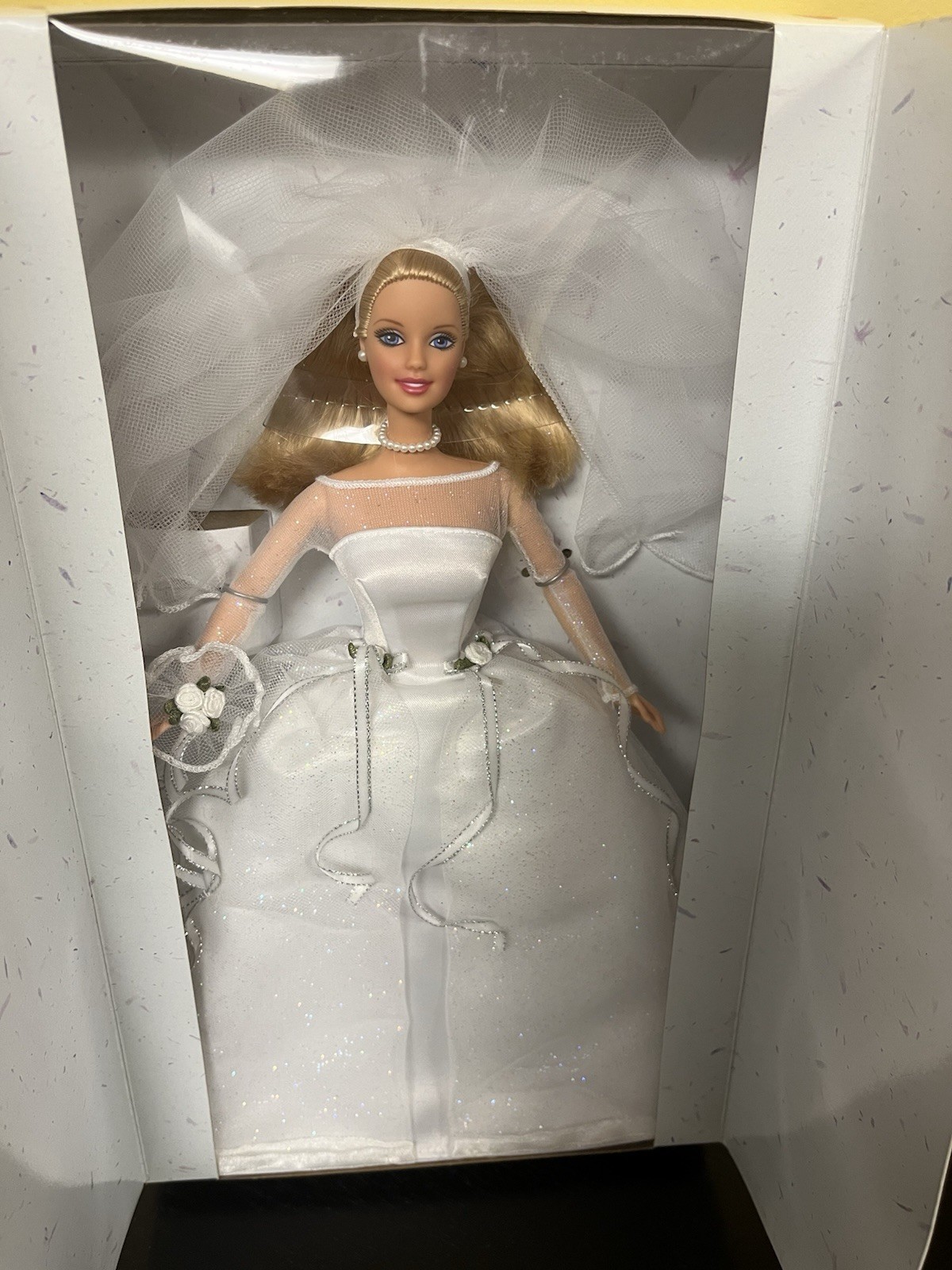 Vtg Mattel Blushing Bride Barbie Doll 1999 Blonde Blue Eyes 26074 Wedding NRFB