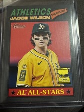 Jacob Wilson 2026 Topps Heritage Dark Gray Border Athletics #17
