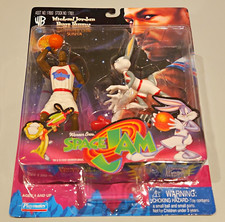 Playmates Space Jam Michael Jordan & Bugs Bunny Figures w/ Hyper Lane Surfer