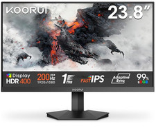 KOORUI 24 Inch Gaming Monitor, 200Hz, Fast IPS, HDR 400, 1ms, Full-HD 1080P
