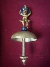 Vtg Wuba Warmink Zaanse Clock Atlas Figure Holding Globe with Bell Finial Top