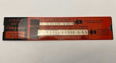 Vintage 1948 William D. GIBSON CO.  Spring Data Computer Slide Rule Bristol Conn