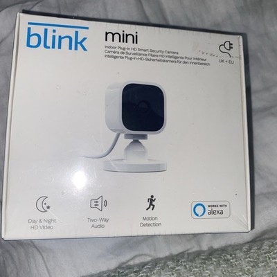 Blink Mini 1080p HD kompakte Plug-in intelligente Überwachungskamera Innenbereich neu & versiegelt 