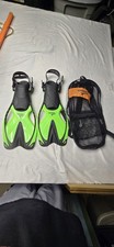 Speedo Dive Scuba Diving Flippers Fins Youth Size L/XL US 1-4 w/ Mesh Bag GW