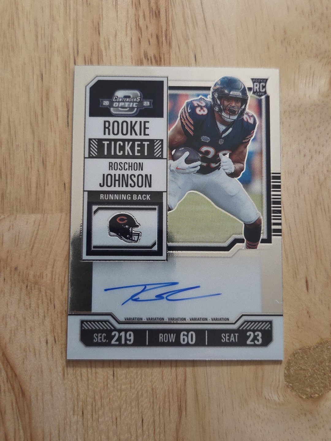 2023 Contenders Optic ROSCHON JOHNSON Autograph Rookie Ticket Variation Auto