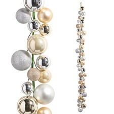 6' CHAMPAGNE BALL GARLAND 72" Plastic Christmas RAZ Imports NEW G4432706
