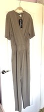 Kim & Co Stone Crossover Jumpsuit L Large BNWT