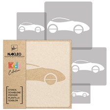 KIDS Reusable Plastic Stencils 5 pcs // CAR