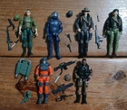 GI Joe 3.75" 25th Anniversary Lot Of 6 Action Figures With Accessories B3 Hasbro