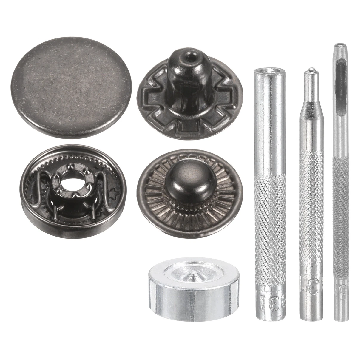 Lot De Boutons-pression à Ressort Parallèle - Marque Getmore Parts - Capuchon Bombé - Neuf - Fabriqué En Turquie