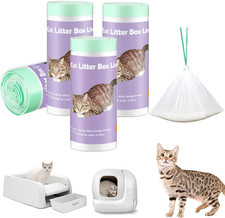 100 Pack Cat Litter Box Liner Bags Compatible with Petsafe for Clumping  for Sm