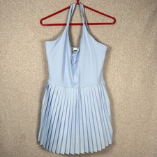 Victorias secret pink tennis dress womens medium baby blue pleated skort