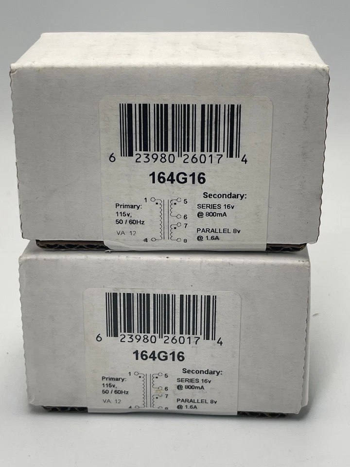 2X Transformador de Potencia HAMMOND MANUFACTURING 164G16 115V, 12VA, 16V C.T.@ 0,8 A Foto 2 de 3