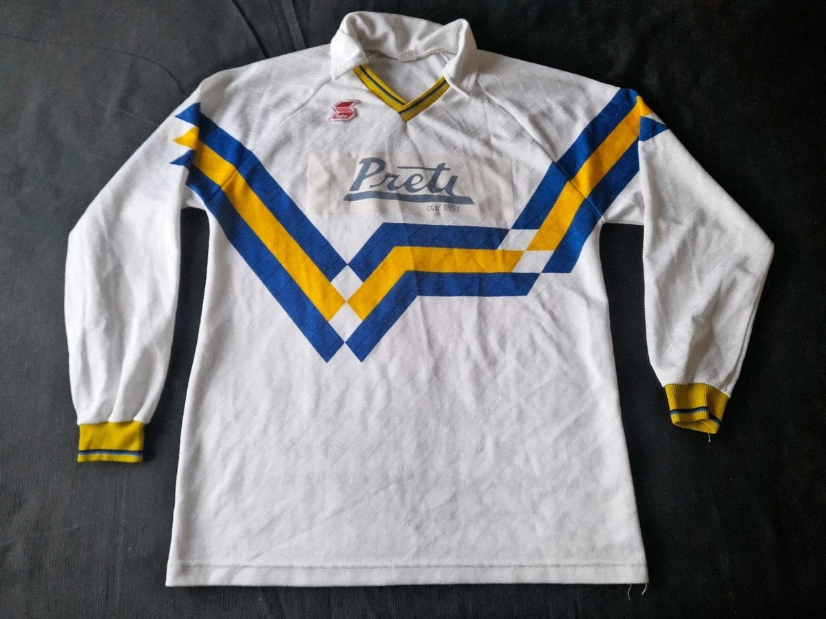 Maillot De Football Vintage ABM Italie Or, Numéro 3, Taille L, Manches Courtes, Nylon, Made In Italy