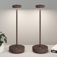 Cordless Table Lamp Rechargeable 2Pack - LED Battery Table Light with 3 Color...