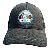 NFL CBS Ball Cap Hat CBS Sports Embroidered Patch Hook/Loop Strap Adjustable EUC