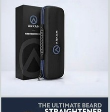 Arkam Beard Straightener for Men -Premium Heated Beard Brush Kit w/Anti-Scald