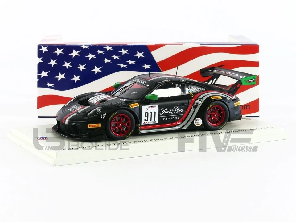 SPARK 1/43 - PORSCHE 911 GT3 R - CALIFORNIE 2019 US096 - Photo 1/1