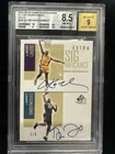 KOBE BRYANT KEVIN GARNETT 2002-03 SP GAME USED EXTRA SIGNIFICANCE GOLD AUTO 1/6