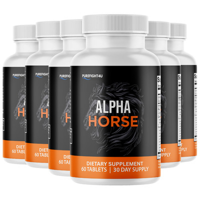 Alpha Horse Male Performance Support Maximum Strength Supplement - 6 Bottles