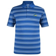 Camisa Polo Delaware Fightin' Azul Gallinas Para Hombre NCAA Adidas Climacool Rayas Azul