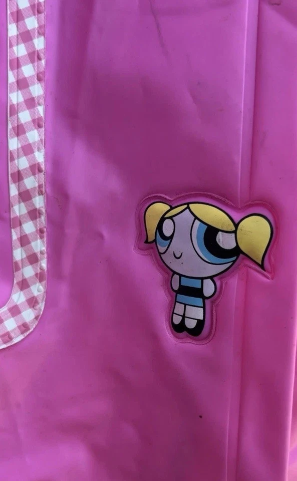 Powerpuff Girls Rain Jacket Coat Child Size 1999 M 5/6 Cartoon Network Vintage - Image 3 of 4