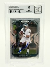 2020 Panini Prizm #343A Jalen Hurts (RC, AU) On Card Auto BAS 9 Auto 10