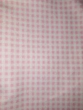5 Yds. Pink White Checks Flannel Cotton Quilt Fabric