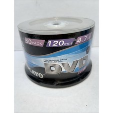 Playo DVD-R Recordable DVD Professional Grade 50 Count 4.7 GB 120 Min 8X New