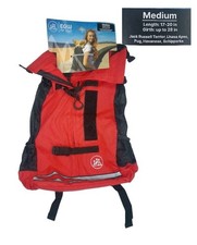 New EGW Dog Carrier Backpack Red Black Air Bud Hiking Outdoor Pack Sz Medium