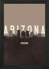 Phoenix Arizona Framed Wall Art Poster Canvas Print Picture