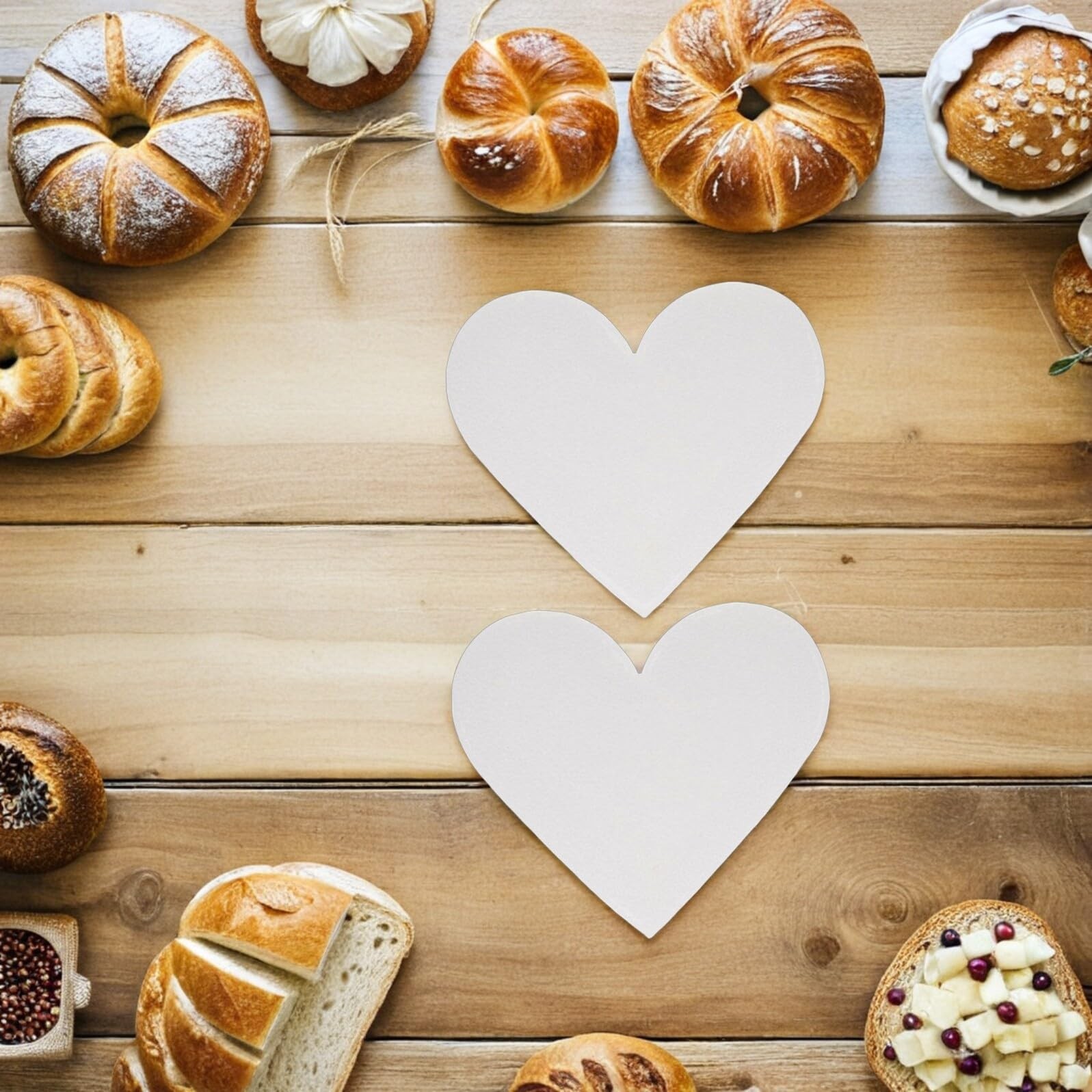 2pcs Foam Cake, 10 Inch Styro-foams Heart Shaped Fake Model Polystyrene Embry...