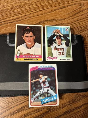 1976, 1978 and 1980 Topps Nolan Ryan - (3) card lot.