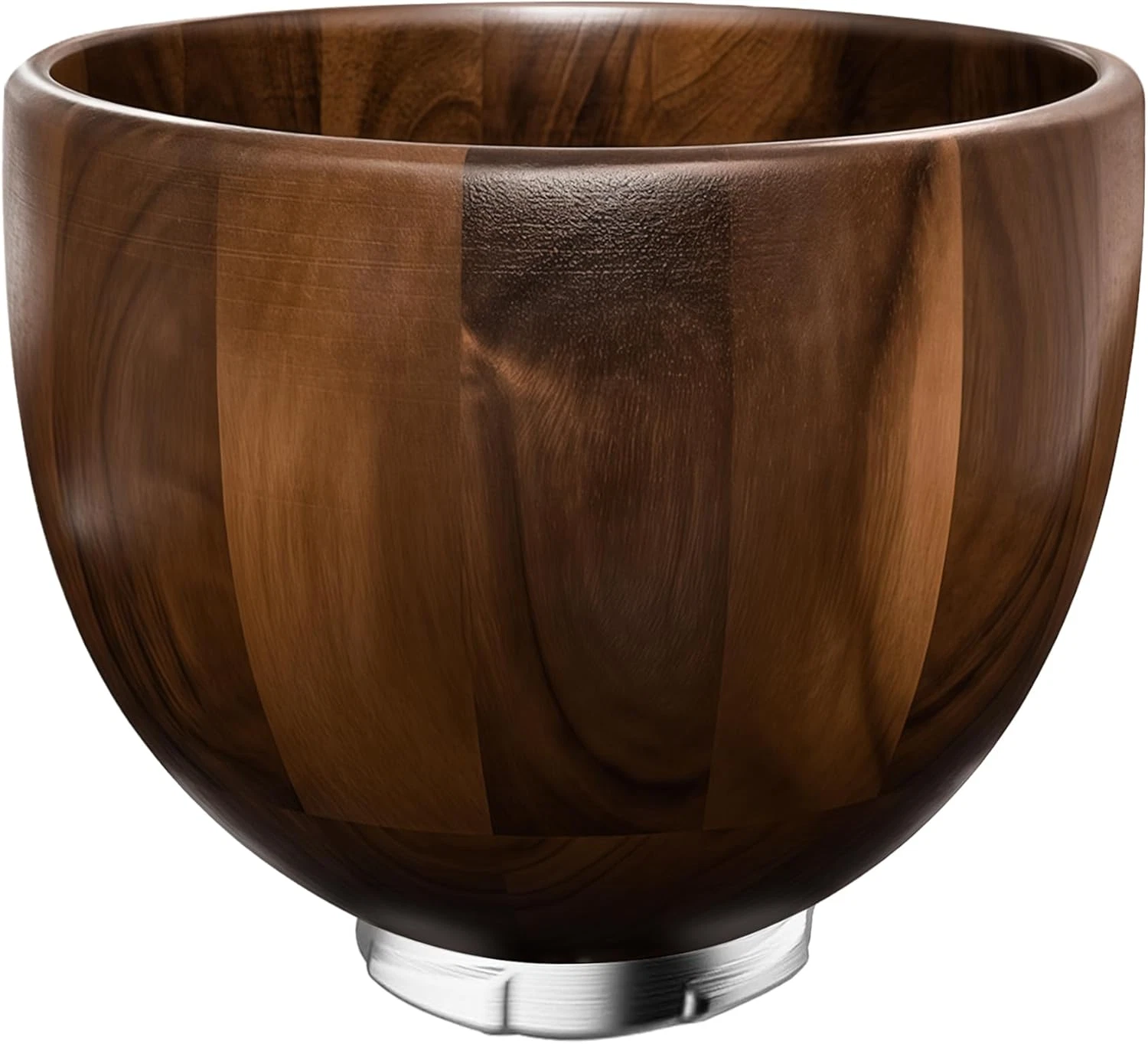 Premium Walnut Wood Mixing Bowl Compatible with Kitchenaid 4.5 & 5 QT Tilt-Head