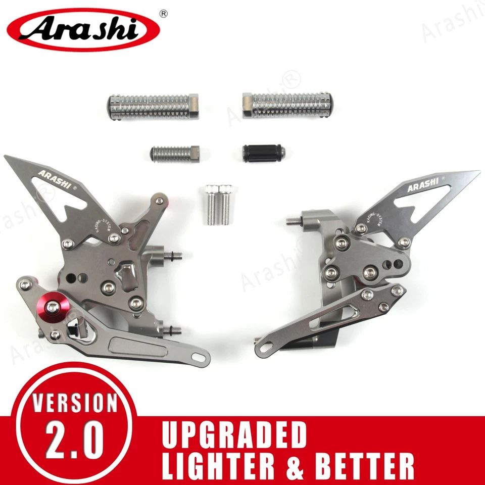 Reposapiés ajustables Arashi para Ducati 899 Panigale 2014 2015 reposapiés Foto 2 de 4