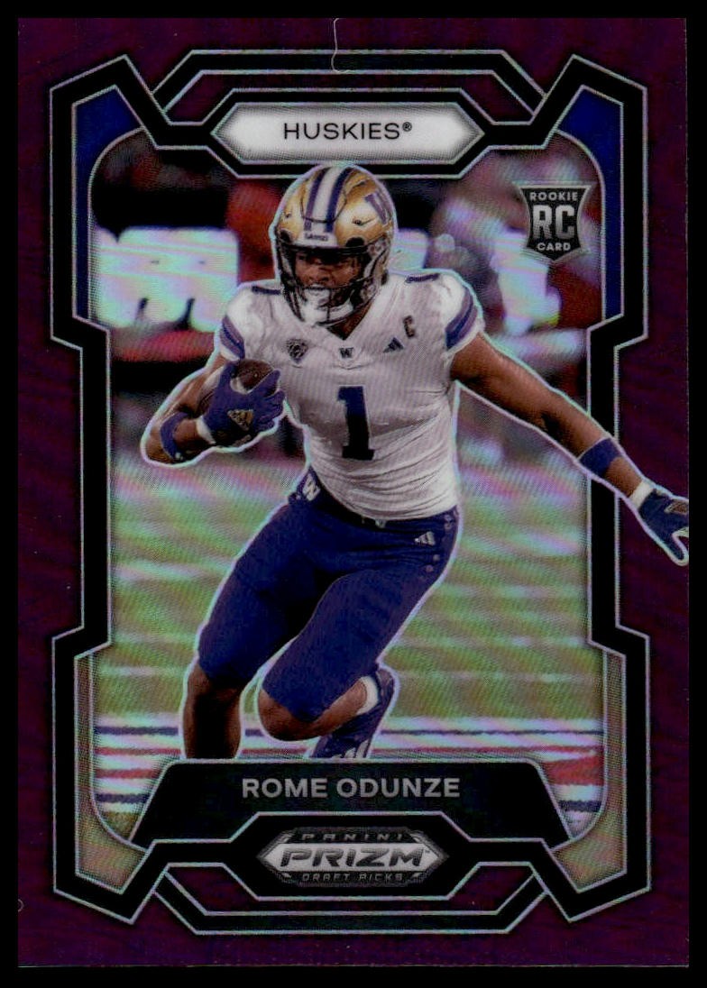 2024 Panini Prizm Draft Picks #111 Rome Odunze Purple #/75