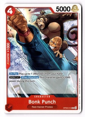 Bonk Punch OP09-010 Emperors in the New World Normal NM