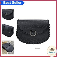 Viking Embossed Belt Bag Faux Leather Adjustable Waist Pack Retro Side Pouch