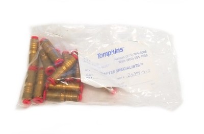 Lot of 12 NEW Tompkins 263PP-4-2 Brass Push Tube Union Reducer Fitting 1/4''x1/8''
