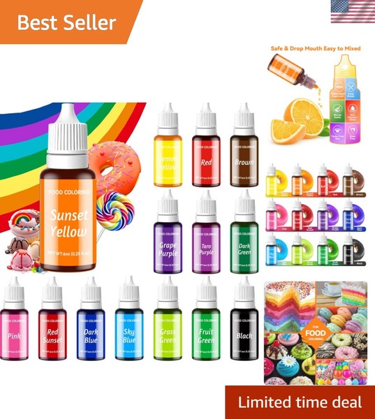 Juego de colorantes líquidos para alimentos - 14 colores colorante alimentario concentrado de grado alimenticio para...