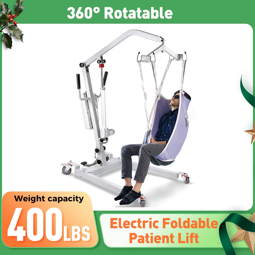 Upgrade Foldable Electric Patient Lift, Medical Transfer 400 LBS