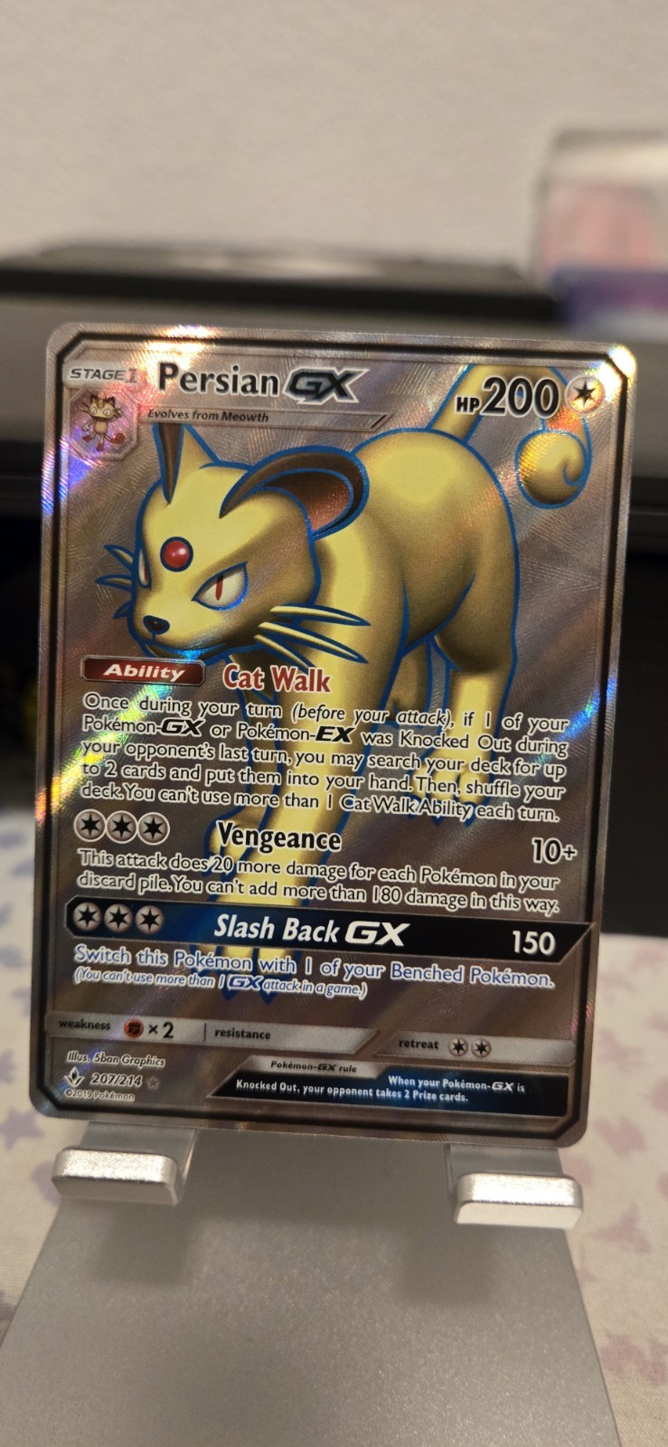Persian GX 207/214 Ultra Rare SM - Unbroken Bonds NM Clean Card Fast Ship Read