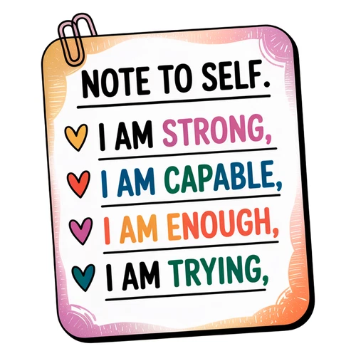 Positive Mental Health Affirmation You Are Enough Self Adhesive Warning Sticker