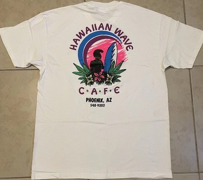 Vtg 90s Hawaiian Wave Cafe Phoenix Arizona Shirt XL Beach Surf Skate Grunge OP