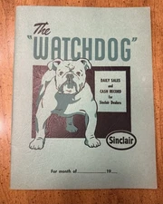Vintage Sinclair Oil “The Watchdog” Book Daily Sale Records For Sinclair Dealers